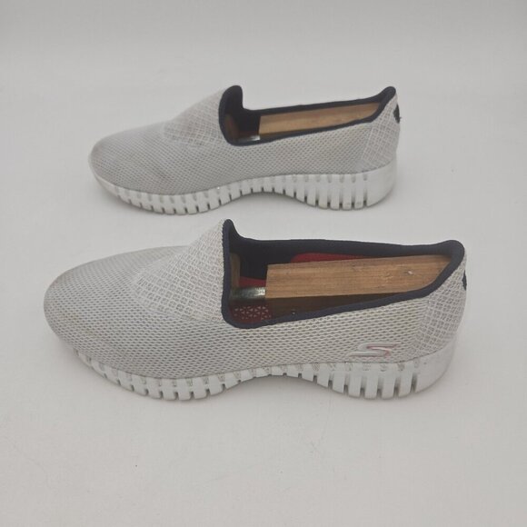 Skechers Go Walk Goga Mat Air Cooled Gray Low Top Slip On Shoe 16708 Womens 8.5 - Picture 4 of 10